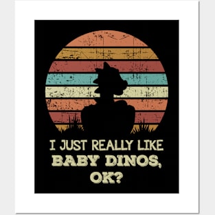 Funny I Just Really Like Baby Dinos OK Design T-Shirt Posters and Art